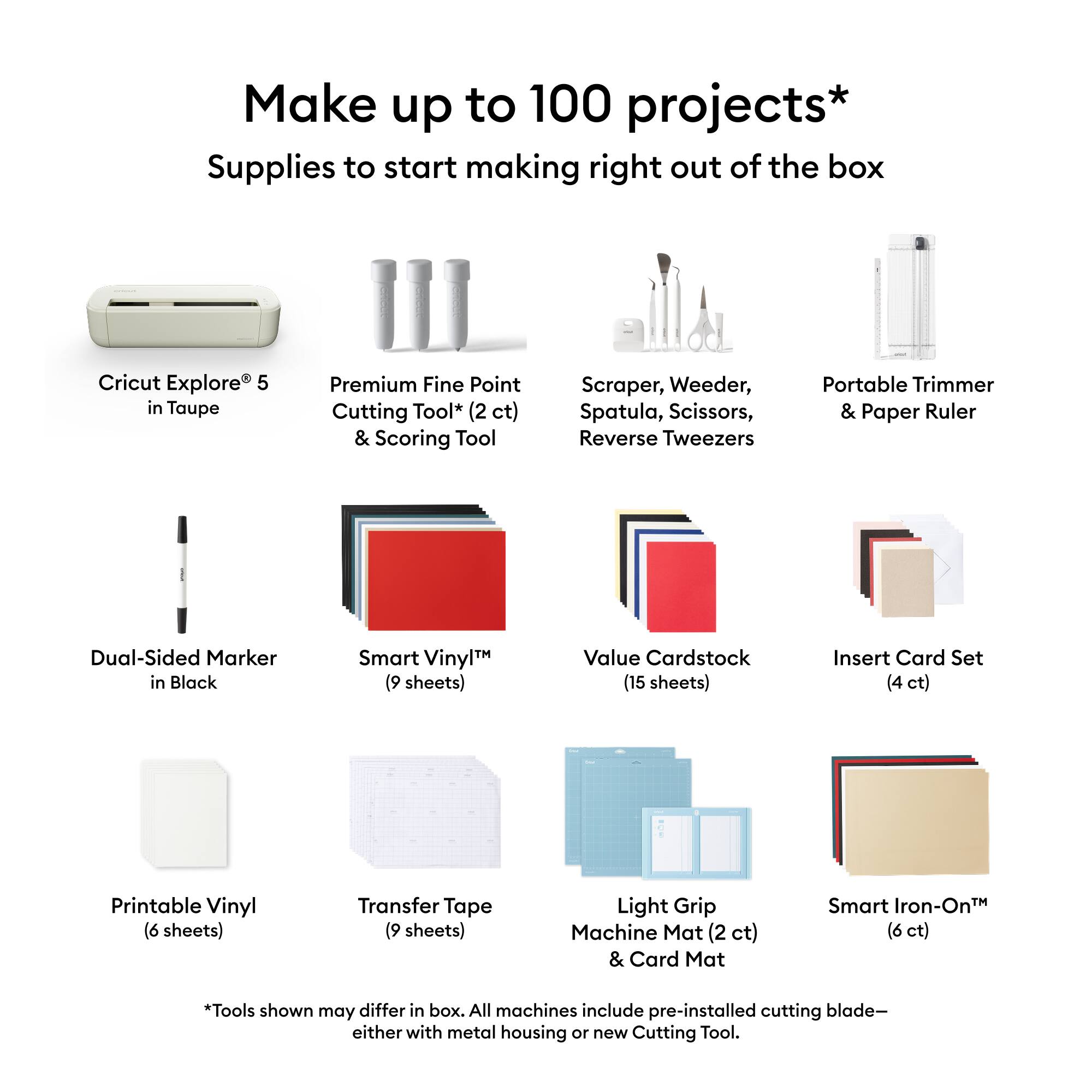Cricut Explore® 5 Taupe + Deluxe Bundle